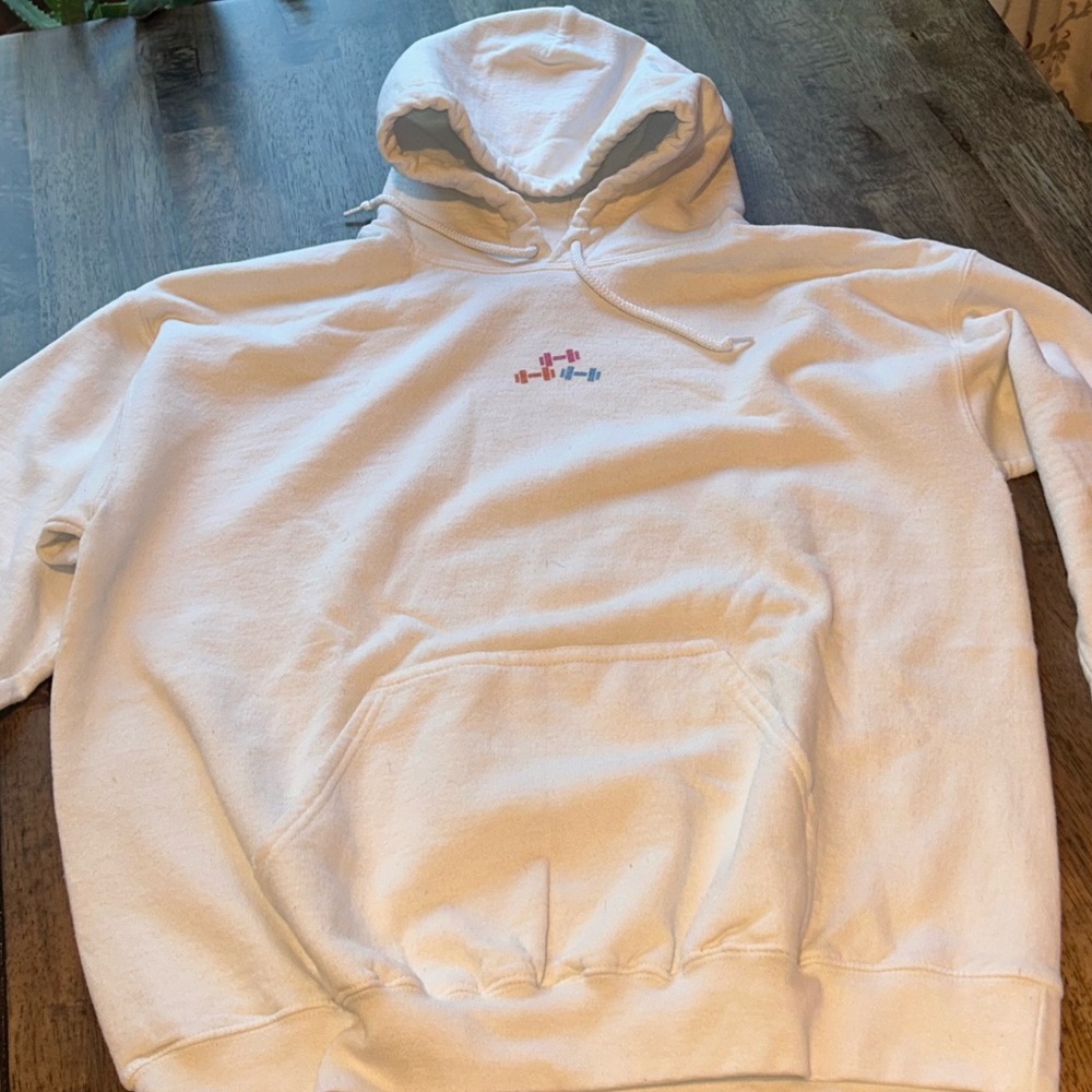 White gym hoodie